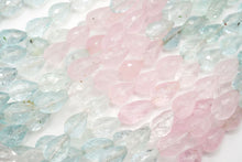 画像をギャラリービューアに読み込む, (M/L,半連/1連)マルチカラー ベリル 貫通穴 ファセット ドロップ