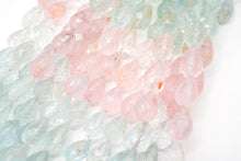 画像をギャラリービューアに読み込む, (M/L,半連/1連)マルチカラー ベリル 貫通穴 ファセット ドロップ