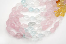 画像をギャラリービューアに読み込む, (M/L,半連/1連)マルチカラー ベリル 貫通穴 ファセット ドロップ