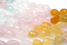 画像をギャラリービューアに読み込む, (M/L,半連/1連)マルチカラー ベリル 貫通穴 ファセット ドロップ