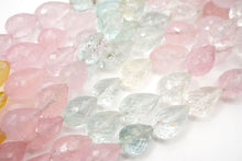画像をギャラリービューアに読み込む, (M/L,半連/1連)マルチカラー ベリル 貫通穴 ファセット ドロップ