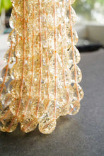 Load image into Gallery viewer, (半連/1連)宝石質 シトリン 40cm コンケーブ ドロップ ハニカムカット