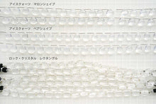 Load image into Gallery viewer, (半連/1連)宝石質 アイスクォーツ マイクロカット ファセット ペアシェイプ