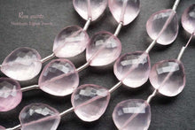 Load image into Gallery viewer, (半連/1連)宝石質 ローズクォーツ マイクロカット ファセット マロン