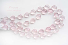 Load image into Gallery viewer, (半連/1連)宝石質 ローズクォーツ マイクロカット ファセット マロン
