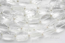 画像をギャラリービューアに読み込む, (1連)宝石質 ロッククリスタル マイクロカット レクタングル チクレット