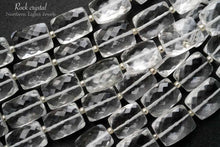 画像をギャラリービューアに読み込む, (1連)宝石質 ロッククリスタル マイクロカット レクタングル チクレット