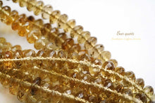 画像をギャラリービューアに読み込む, (1連)宝石質 ビアクォーツ マイクロカット ファセット ロンデル ボタンカット