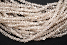 Load image into Gallery viewer, (S/M) 天然 ホワイト〜ライトグレージュ ジルコン 34cm ファセットボタン