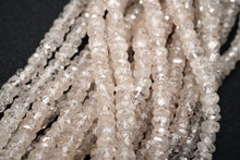 Load image into Gallery viewer, (S/M) 天然 ホワイト〜ライトグレージュ ジルコン 34cm ファセットボタン