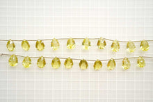 画像をギャラリービューアに読み込む, (2粒/1連)レモンクォーツ ロゼッタコンケーブ ペアシェイプ