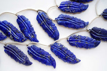 Load image into Gallery viewer, (2pcs/8pcs)ラピスラズリ フェザーカービング 羽
