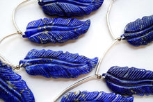 Load image into Gallery viewer, (2pcs/8pcs)ラピスラズリ フェザーカービング 羽