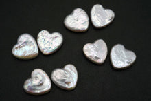 画像をギャラリービューアに読み込む, (ペア)淡水パール ハート ルース 白 穴なし ハートシェイプ