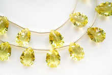 画像をギャラリービューアに読み込む, (2粒/1連)レモンクォーツ ロゼッタコンケーブ ペアシェイプ