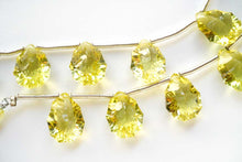 画像をギャラリービューアに読み込む, (2粒/1連)レモンクォーツ ロゼッタコンケーブ ペアシェイプ