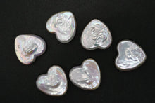 画像をギャラリービューアに読み込む, (ペア)淡水パール ハート ルース 白 穴なし ハートシェイプ