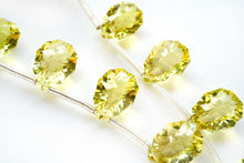 画像をギャラリービューアに読み込む, (2粒/1連)レモンクォーツ ロゼッタコンケーブ ペアシェイプ