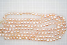 Load image into Gallery viewer, Freshwater Pearl Poppy Baroque Creo Hole White 38 cm