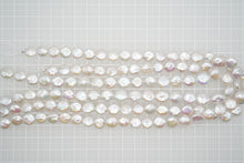 Load image into Gallery viewer, Freshwater Pearl Poppy Baroque Creo Hole White 38 cm