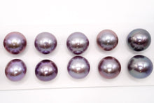 画像をギャラリービューアに読み込む, (パープル/玉虫色)有核 天然色 ペアルース 片穴 ボタン バロック