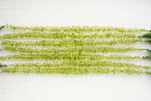 画像をギャラリービューアに読み込む, (半連/1連)宝石質 ペリドット 25cm ファセット ドロップ