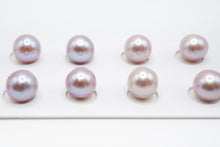 画像をギャラリービューアに読み込む, 淡水パール 無核 天然色ピンク ペアルース 片穴 セミラウンド