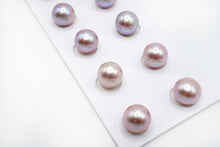 画像をギャラリービューアに読み込む, 淡水パール 無核 天然色ピンク ペアルース 片穴 セミラウンド