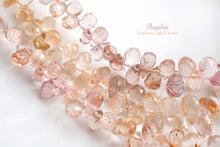 Load image into Gallery viewer, (半連/1連)宝石質 マダガスカル産 サファイア【ペールオレンジ】ファセット ドロップ