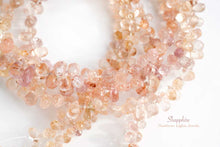 Load image into Gallery viewer, (半連/1連)宝石質 マダガスカル産 サファイア【ペールオレンジ】ファセット ドロップ