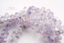 Load image into Gallery viewer, (半連/1連)宝石質 マダガスカル産 サファイア【ペールライラック】ファセット ドロップ
