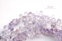 Load image into Gallery viewer, (半連/1連)宝石質 マダガスカル産 サファイア【ペールライラック】ファセット ドロップ