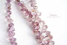 画像をギャラリービューアに読み込む, (半連/1連)宝石質 マダガスカル産 サファイア【ラベンダー】ファセット ドロップ