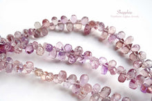 画像をギャラリービューアに読み込む, (半連/1連)宝石質 マダガスカル産 サファイア【ラベンダー】ファセット ドロップ