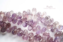 画像をギャラリービューアに読み込む, (半連/1連)宝石質 マダガスカル産 サファイア【ラベンダー】ファセット ドロップ