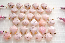 画像をギャラリービューアに読み込む, (2pc/10pc)デンドライト ピンクオパール ファセット リーフシェイプ