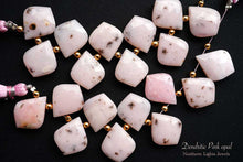 画像をギャラリービューアに読み込む, (2pc/10pc)デンドライト ピンクオパール ファセット リーフシェイプ