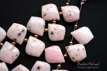 画像をギャラリービューアに読み込む, (2pc/10pc)デンドライト ピンクオパール ファセット リーフシェイプ