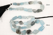 Load image into Gallery viewer, (22/40cm) モスアクアマリン ファセット タンブルカット