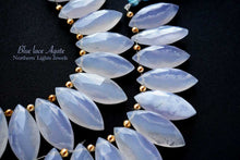 画像をギャラリービューアに読み込む, (2/10pc)ブルーレースアゲート ファセット マーキス