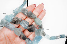 Load image into Gallery viewer, (22/40cm) モスアクアマリン ファセット タンブルカット