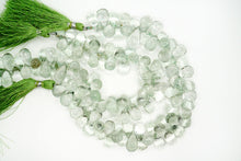 Load image into Gallery viewer, (M/L、半連/1連) 宝石質 グリーンアメシスト 20cm ファセットドロップ