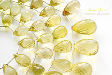 画像をギャラリービューアに読み込む, (No.1-3)宝石質 大粒 レモンクォーツ ファセット ドロップ