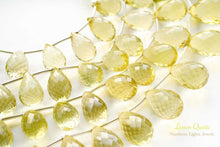 画像をギャラリービューアに読み込む, (No.1-3)宝石質 大粒 レモンクォーツ ファセット ドロップ