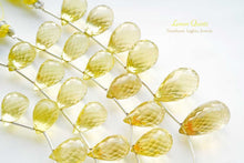 画像をギャラリービューアに読み込む, (No.1-3)宝石質 大粒 レモンクォーツ ファセット ドロップ