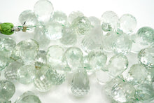 Load image into Gallery viewer, (M/L、半連/1連) 宝石質 グリーンアメシスト 20cm ファセットドロップ