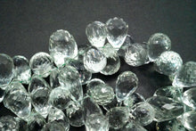 Load image into Gallery viewer, (M/L、半連/1連) 宝石質 グリーンアメシスト 20cm ファセットドロップ