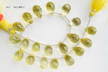 画像をギャラリービューアに読み込む, (No.1-3)宝石質 大粒 レモンクォーツ ファセット ドロップ