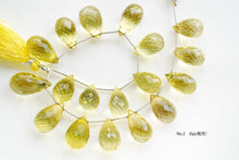 画像をギャラリービューアに読み込む, (No.1-3)宝石質 大粒 レモンクォーツ ファセット ドロップ