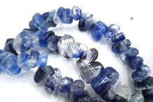 画像をギャラリービューアに読み込む, (#8-13)デュモルチェライト イン クォーツ ゴムブレス タンブルチューブ